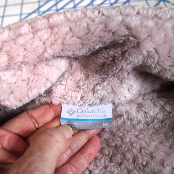 Columbia Fire Side Full Zip Sherpa Jacket, Dusty Pink, Warm Layer, Medium - Picture 10 of 11